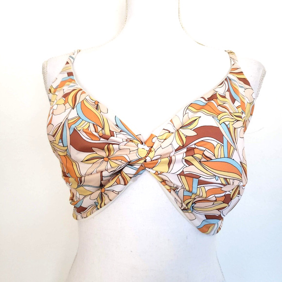 NEW!! L*Space Womens SIZE DD Tropical Floral Peach Ringo Swim Top Only LSRIT21P - Picture 10 of 12